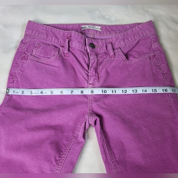 Free People Pink Skinny Corduroy Pants. Ladies Size 28 - Picture 11 of 13